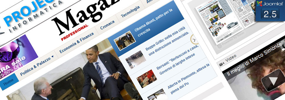 TEMPLATE MAGAZINE PRO 1.5 - 2-5Template professionale per News Portal  demo 1.5 demo 2.5  Info Template 